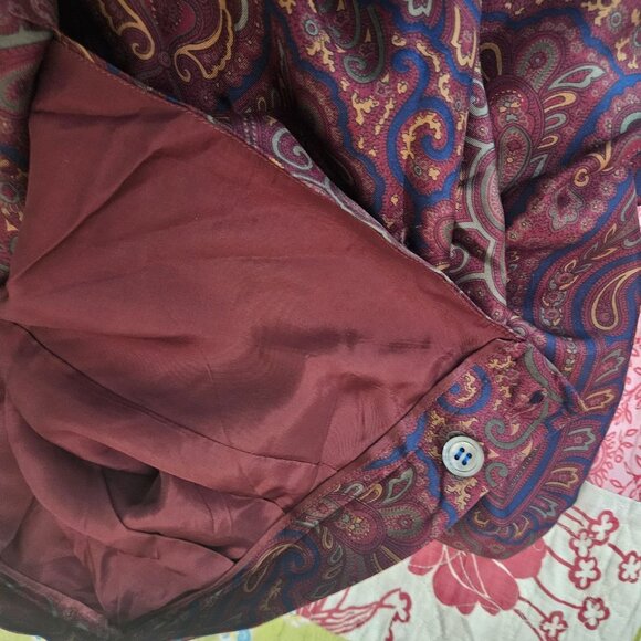 Vtg Geoffrey Alexander By Private Agenda Womens Silk Maxi Skirt Paisley Sz 14 - Picture 4 of 11